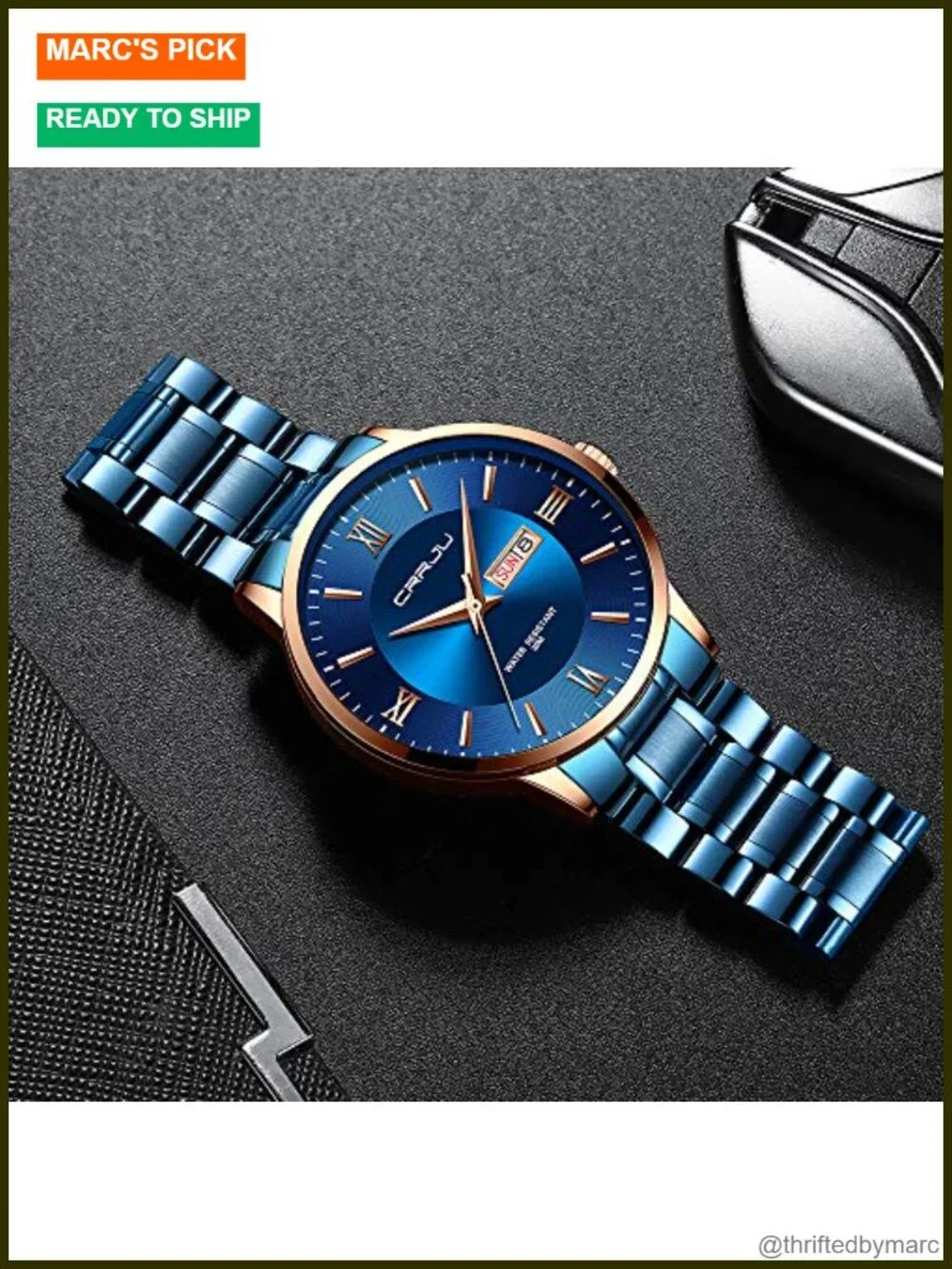 Men's Luxury Stainless Steel Business Chronograph Analog Quartz Wristwatch